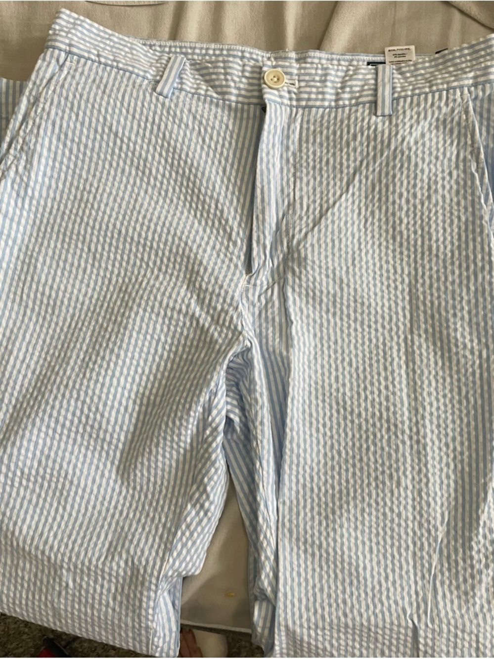 Vineyard Vines Light Blue & White Seersucker Chinos